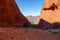 Karingana Lookout, a view at the western part of Kata Tjuta monolits, Yulara, Ayers Rock, Red Center, Australia