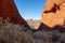 Karingana Lookout, a view at the western part of Kata Tjuta monolits, Yulara, Ayers Rock, Red Center, Australia