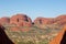 Karingana Lookout, view at the western part of Kata Tjuta monolits, Yulara, Ayers Rock, Red Center, Australia