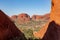 Karingana Lookout, view at the western part of Kata Tjuta monolits, Yulara, Ayers Rock, Red Center, Australia