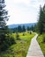 Karkonosze - Polish mountains. Mountains, trails and vegetation in the summer