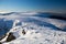 Karkonosze from Sniezka Snezka, in winter.