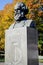 Karl Marx\'s bust in autumn. Kaliningrad, Russia