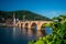 Karl theodor old bridge crossing neckar river, germany