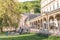 KARLOVY VARY, CZECH REPUBLIC - MAY 26, 2017: Park Spring Colonnade (Sadova kolonada)