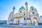 The Karlskirche church with two columns, Vienna, Austria