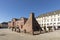 Karlsruhe Pyramid, city`s founder grave, red sandstone monument located on market square of Karlsruhe