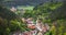 Karlstejn village panorama, bird eye view