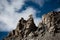 Karma axe in Kailas kora Himalayas mountain Tibet sky and clouds