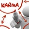 Karma Diagram Writing on Board Marker Give Receive Good Treatment