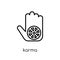 Karma icon. Trendy modern flat linear vector Karma icon on white