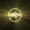 Karma letter Buddhism sign light flare