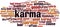 Karma word cloud