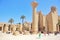 Karnak temple with ancient column background in Egypt