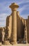 Karnak Temple, complex of Amun-Re. Statues of Ramses II and Nefertiti