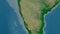 Karnataka, India - outlined. Physical
