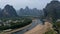 Karst hills in the vicinity of Yangshuo China, Xingping Fishing Village, view from 20 yuan, Li river