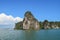 Karst landforms in the sea, the world natural heritage - halong bay in Vietnam