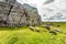 Karst landscape of limestone plateau in Caher valley and Black Head