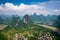 Karst mountain landscape in Xingping, Guangxi Province, China