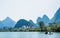 The karst mountains and river scenery