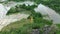 Karst peaks in the mountains amidst the tropical jungle