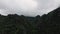 Karst peaks in the mountains amidst the tropical jungle