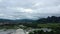 Karst peaks in the mountains amidst the tropical jungle