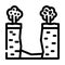 karst sinkhole disaster line icon vector illustration