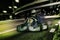 Karting - driver in helmet on kart circuit