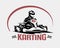 Karting race vector symbol