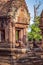 Karuda Bird Gardians Carvings at Banteay Srei Red Sandstone Temple, Cambodia