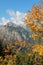 Karwendel mountain in autumnal landscape