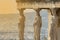 The karyatides statues inside acropolis of Athens