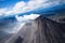 Karymsky volcano. Kronotsky Nature Reserve on Kamchatka. Top view. Close-up