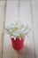 Kasalong flower or Millingtonia hortensis flower is blooming in paper cup