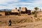 Kasbah, Traditional berber clay settlement in Sahara desert, Morocco