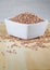 Kasha buckwheat groats in a ceramic bowl