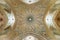 Kashan, Iran - December 8, 2015: Beautiful ceiling of Agha Bozorg Mosque in Kashan, Iran