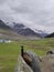 Kashmir, India - April 14th, 2021 : Camera on tripod and photography view camera with beautiful landscape of mountains in