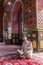 Kashmiri man praying in Masjid Dastgeer Sahib mosque in Srinagar, Kashmir, India