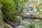 Kastamonu/Turkey-June 30 2019: People walking path to and enjoy Horma Canyon in Kure Mountains National Park, Kure Daglari Milli