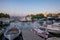 KASTOS island, GREECE-August,2019: Port of Kastos island with moored boats - Ionian sea, Greece in summer.