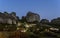 Kastraki village and Meteora mountains at night, Greece