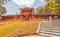 Kasuga Shrine exterior view surrounded by trees - Nara, Japan