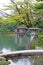 Kasumigaike Pond and Kotoji Toro Lantern inside Kenrokuen Garden
