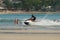 Kata beach,Phuket-November 17, 2016 :Time out for jet ski .