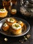 Kataifi, kadayif, kunafa, baklava pastry nest cookies with pistachios with tea. Cooking sweets turkish, or arabic traditional