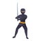 Katana ninja icon, cartoon style