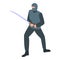 Katana ninja icon, isometric style